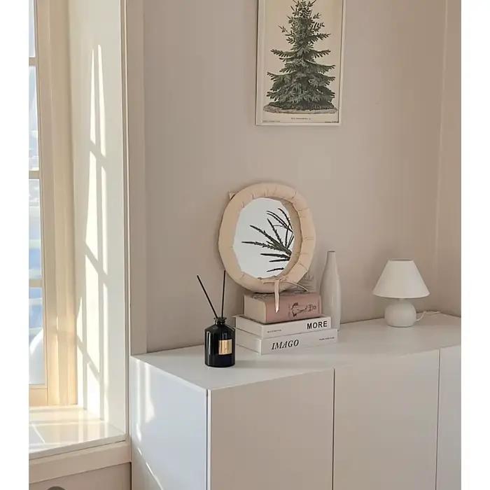 Miroir mural en tissu de coton