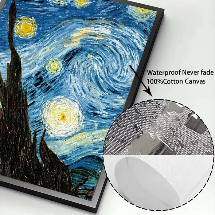Célèbre artiste Van Gogh Monet peinture ciel étoilé Iris fleur toile affiche impression mur Art photo salon décor Mural