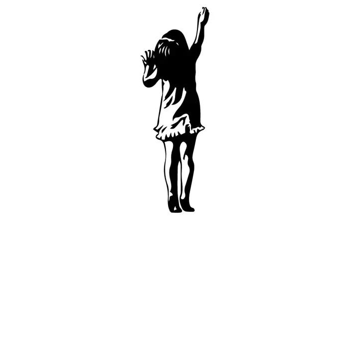 Banksy-Autocollant de petite porte pour fille