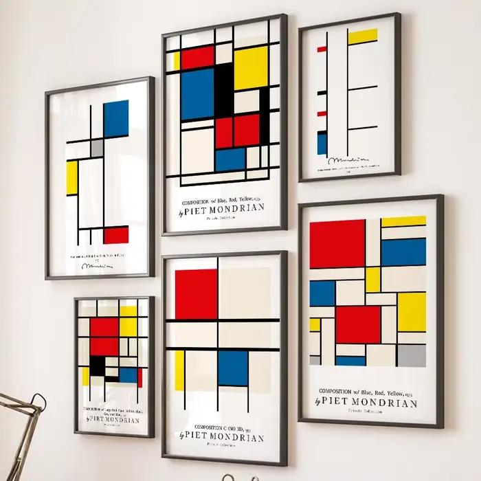 Piet Mondrian-Art mural abstrait