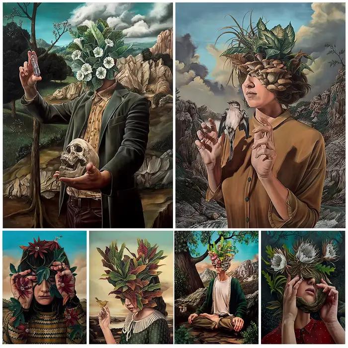 Peinture sur toile d'art mural vintage
