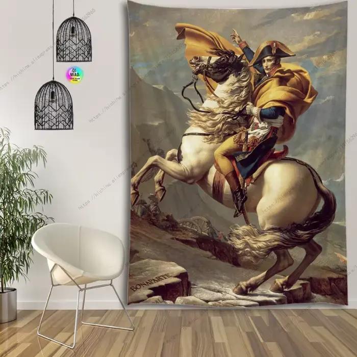 HD Napoléon peinture à l'huile tapisserie bohème esthétique tenture murale français célèbre