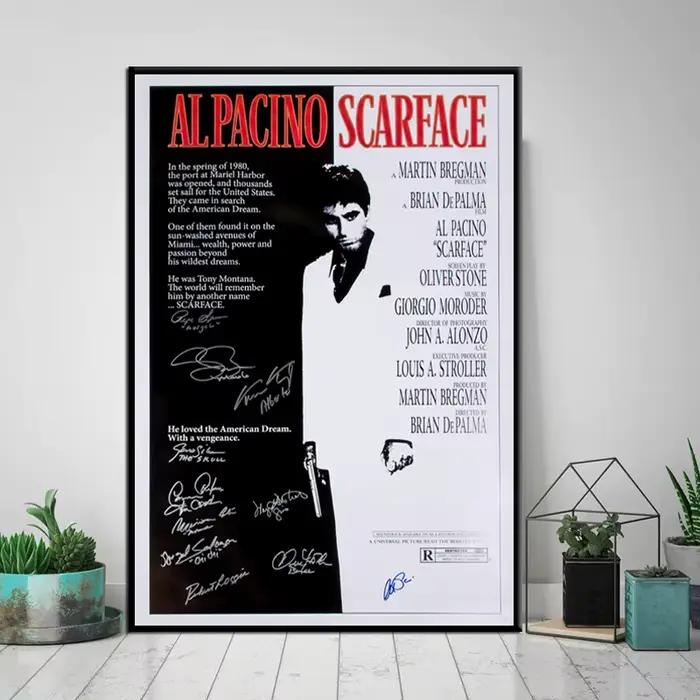 Signature film Scarface peinture affiche imprimer images murales décoratives