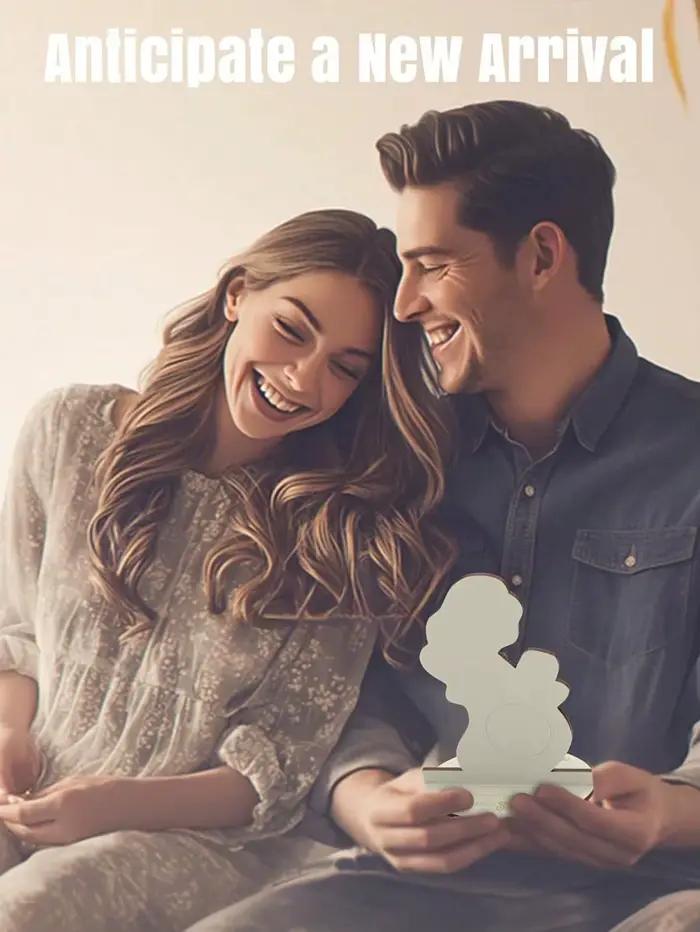 Cadre photo en bois pour échographie de femme enceinte