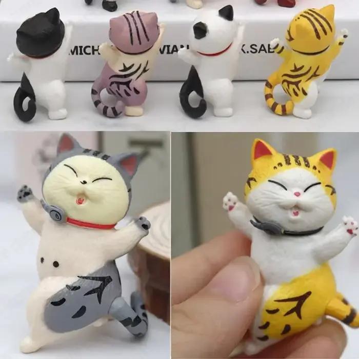 Nouveau! Mini Figurines de chaton mignon Kawaii