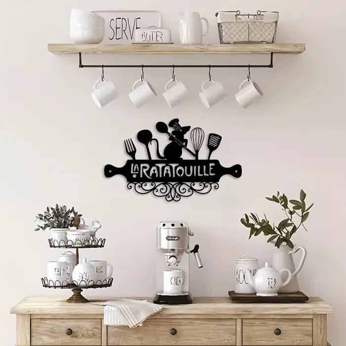 Art déco inspiré métal noir La Ratatouille signe