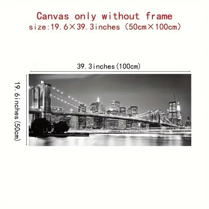 Peinture sur toile lumineuse pont de Brooklyn