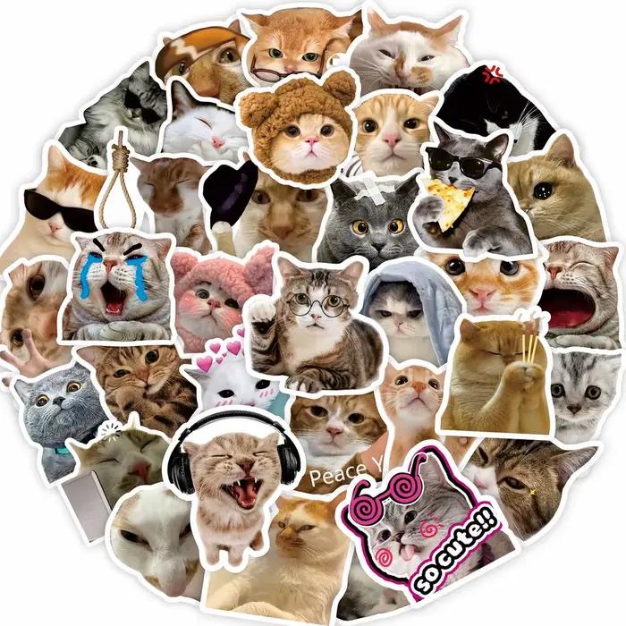Autocollants Emoji chat drôle mignon