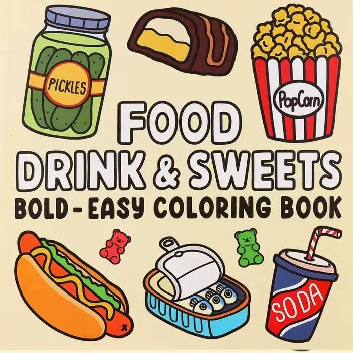 Livre de coloriage sur les aliments