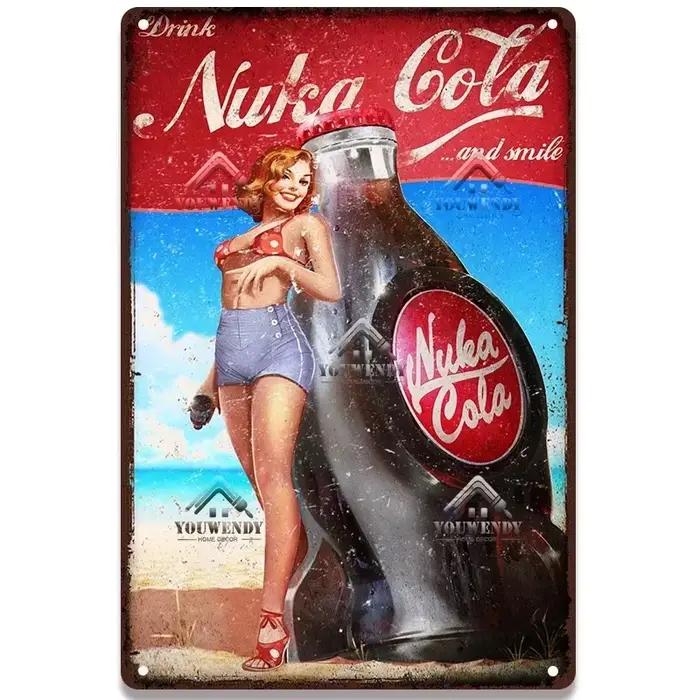 Panneau métallique Nuka Cola Drink Posters Game - Rendez votre maison unique avec cette plaque