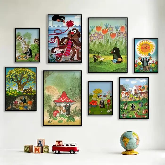 Affiche artistique et élégante de dessin animé T-The L-Little M-Mole