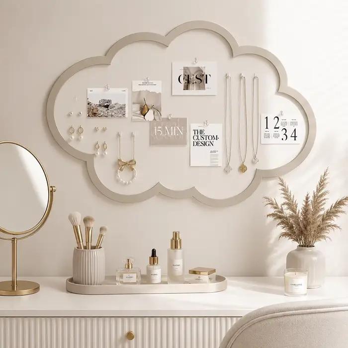 Tableau d'affichage mural créatif en forme de nuage pour photos