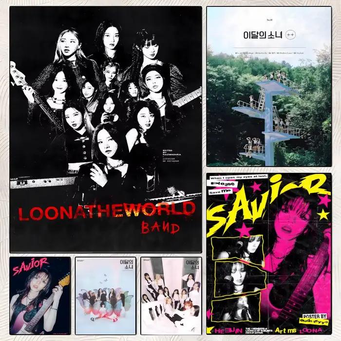Affiche Kpop L-LOONA, autocollants haute définition