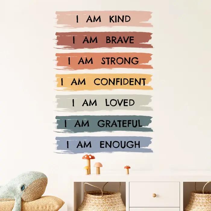 Autocollant d'affirmations "Je suis gentil