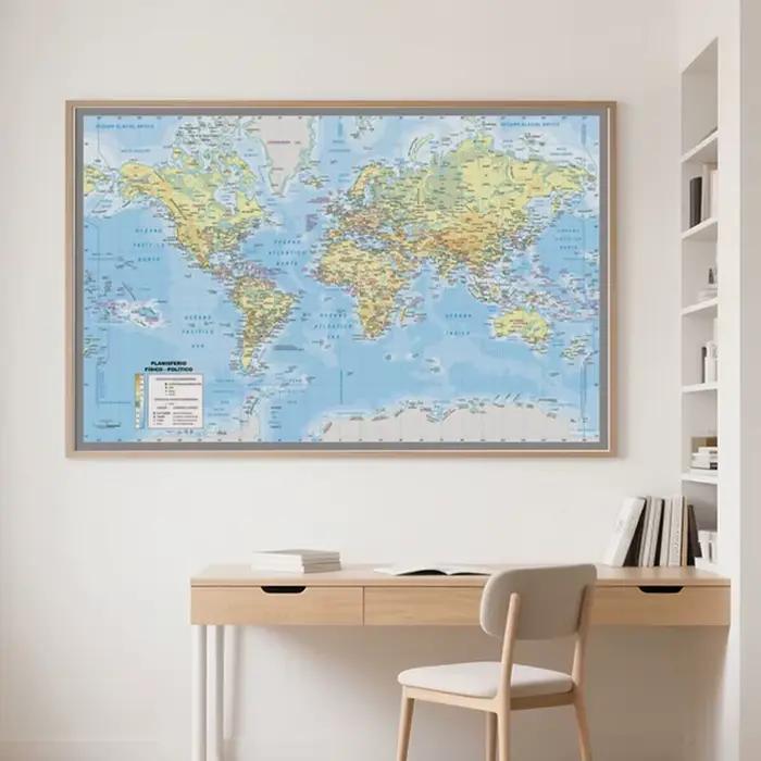 Affiches de cartes du monde en version espagnole