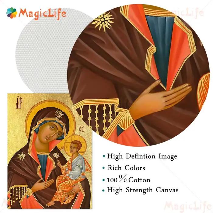 La mère de dieu vierge marie enfant Religion photos murales pour salon Vintage affiche mur Art toile peinture sans cadre