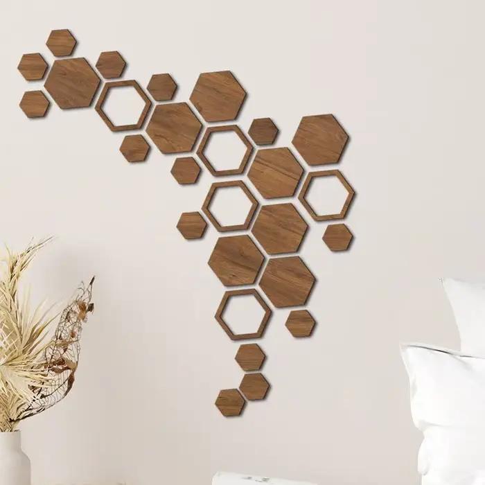 Décorations murales hexagonales 27 pièces
