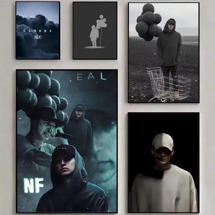 NF Rapper Painting Calligraphy Canvas Poster Wall Art Aesthetic Home Decoration for Living Room