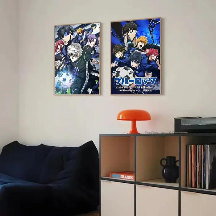 Affiche en papier avec serrure bleue