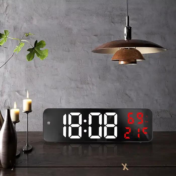 Horloge murale numérique à grand écran LED