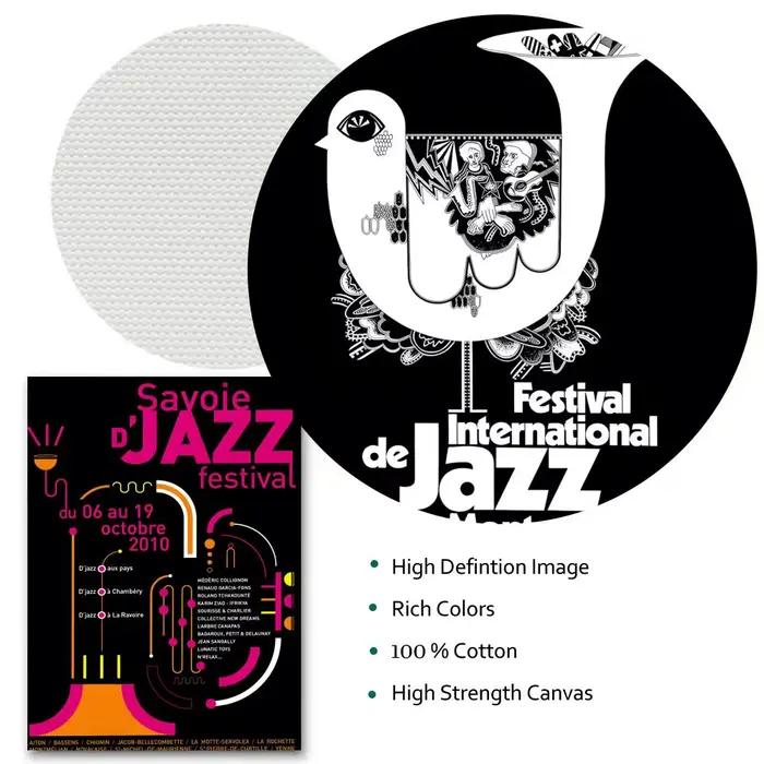 Affiche vintage du festival de musique jazz suisse