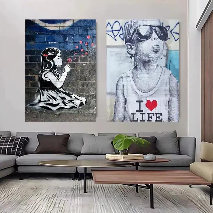 Banksy – peinture sur toile Graffiti