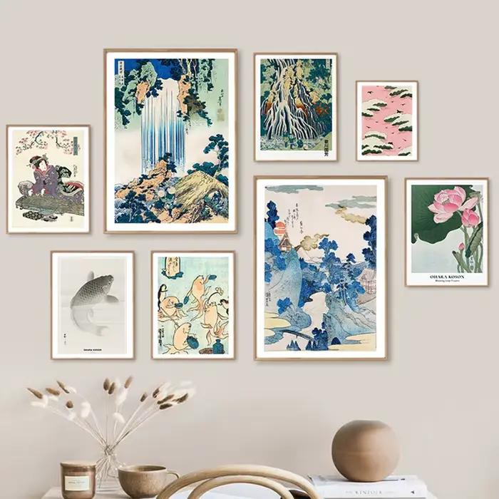Hokusai Ohara Koson affiche d'art japonais Vintage chambre d'amis maison Bar café décoration