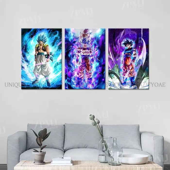 Dragon Ball toile peinture roi SSJ4 Gogeta décor à la maison photo sang chaud Anime impression affiche pour salon mur Art pas de cadre