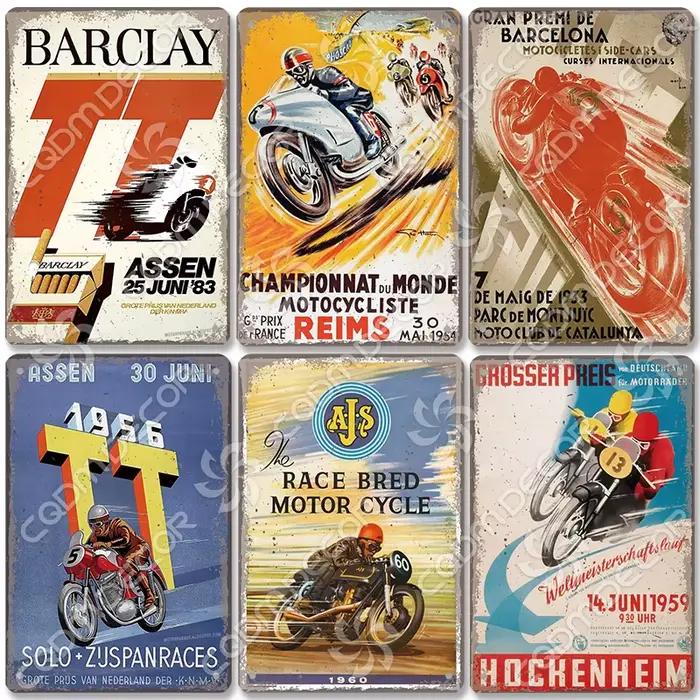 Affiche de moto Vintage