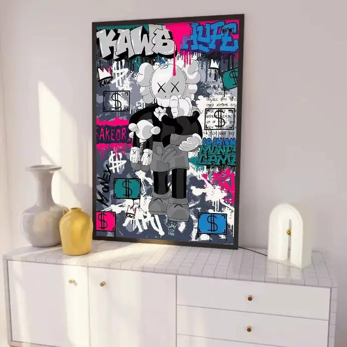 Affiche d'ours en peluche violent Graffiti
