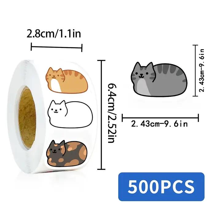 500 pièces Kawaii dessin animé chat Tuo Tuo rouleau autocollants planche à roulettes ordinateur portable bagages