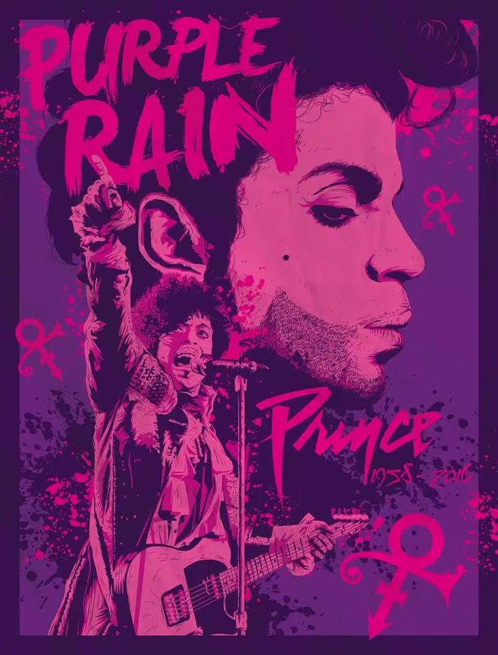 ThéCE PURPLE RAIN Film POSTER SILK Poster