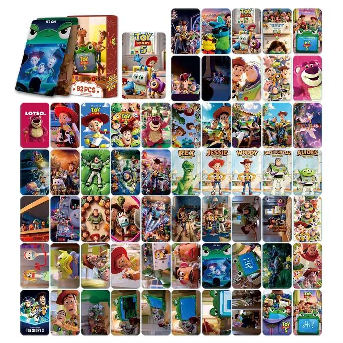 Cartes photo Lomo double face Anime Toy Story avec autocollants de dessins animés