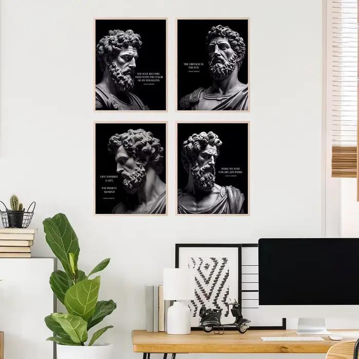 Affiche de Marcus Aurelius-Marcus Aurelius citations toile Art mural