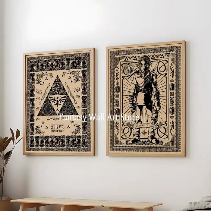Z-zzelda jeu Vintage affiche légende de Zzelda décor mural classique jeu vidéo imprime toile décoration murale salle de