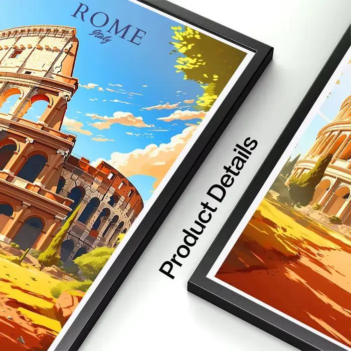 Affiche de voyage en ville d'italie
