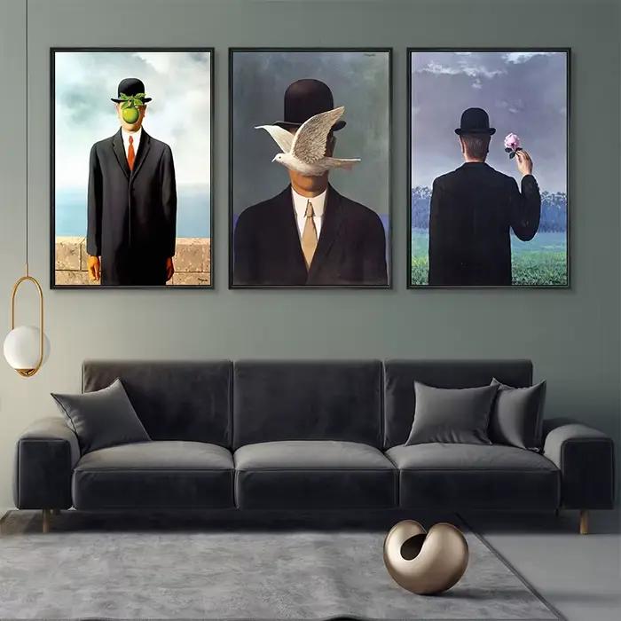 Rene Magritte-Peinture sur Toile avec Surréalisme