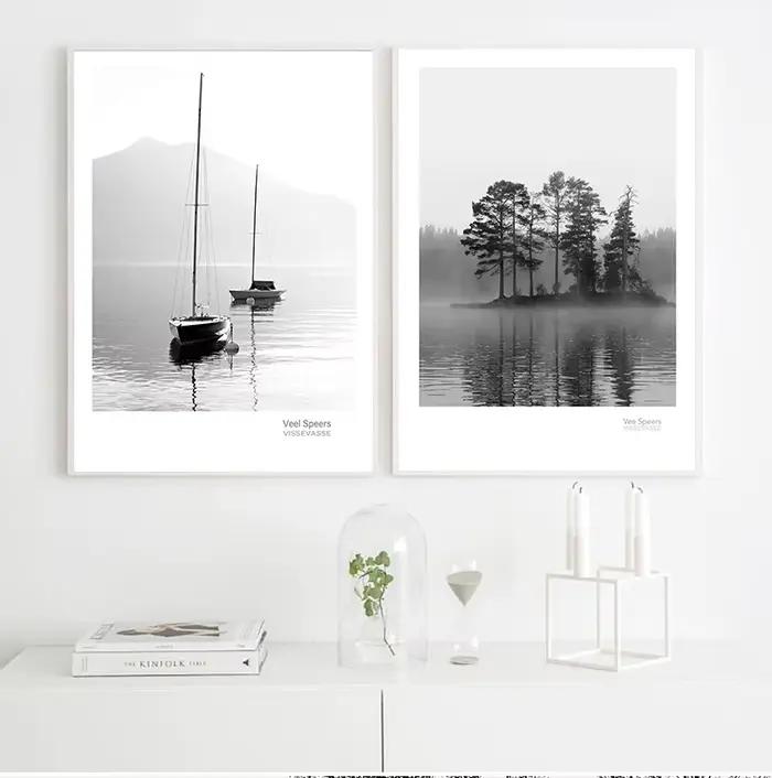 Toile de paysage scandinave