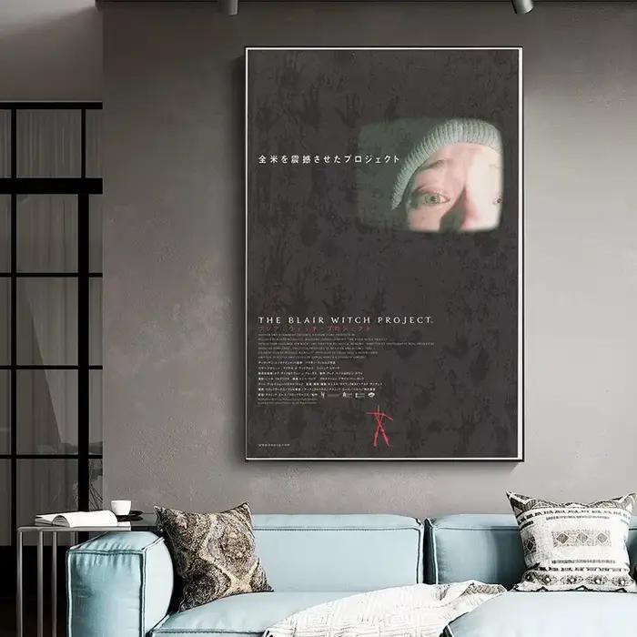 Affiche de film d'horreur vintage Motel Hell/Fright Night/Halloween, impression sur toile Chirashi japonaise, art mural classique des années 80