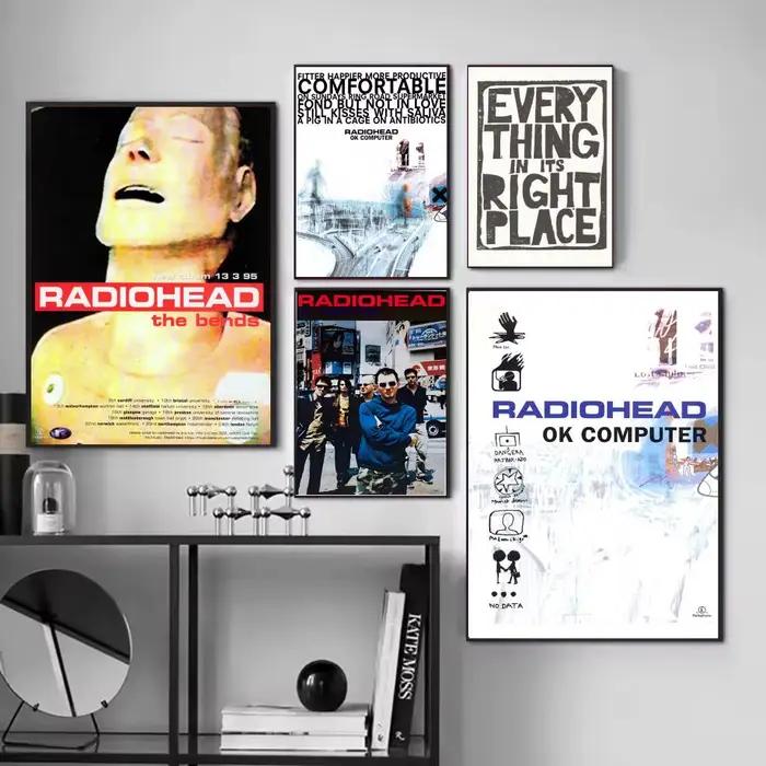 Affiche de musique Art Rock Band Radiohead HD auto-adhésive étanche