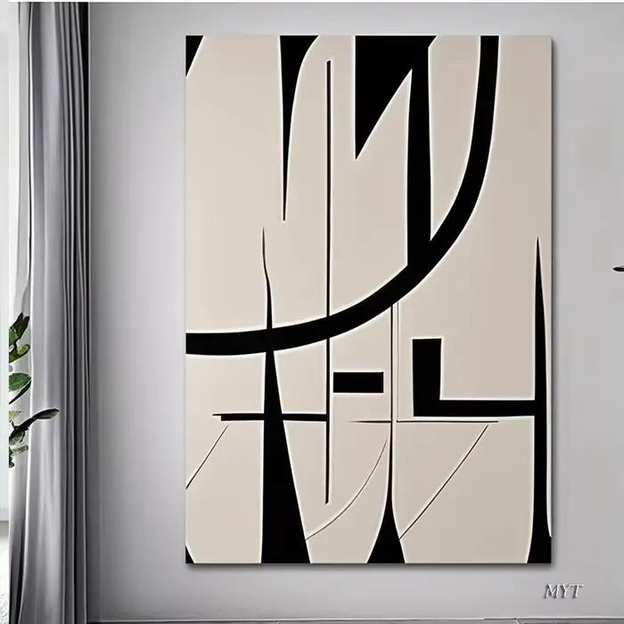 Peinture abstraite texturée de style simple