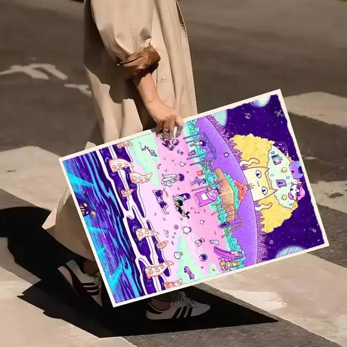 Affiche autocollante classique du jeu vidéo anime Omori