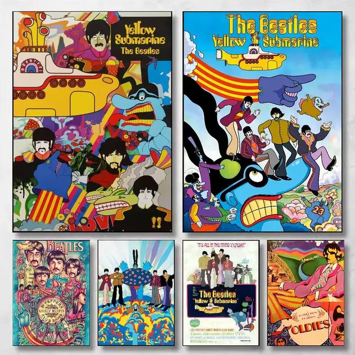 Affiche en papier des Beatles