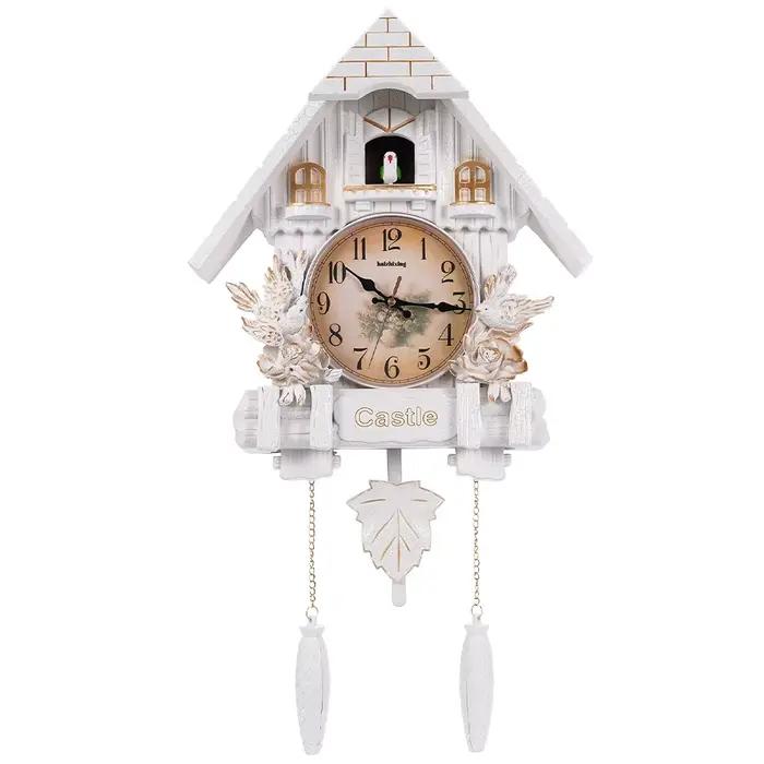 Horloge murale Cuckoo de style européen, horloge murale créative, rappel de l'heure, pour salon, maison, décoration de chambre d'enfant