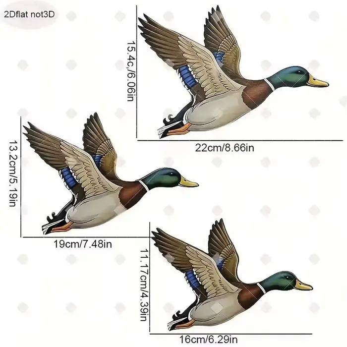 Décoration murale en bois de canard colvert (3 pièces)