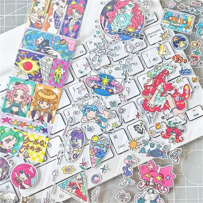 Rouleau d'autocollants graffiti PET - AGUGU R·B·S Design vintage | Matériel pour journal indésirable et scrapbooking