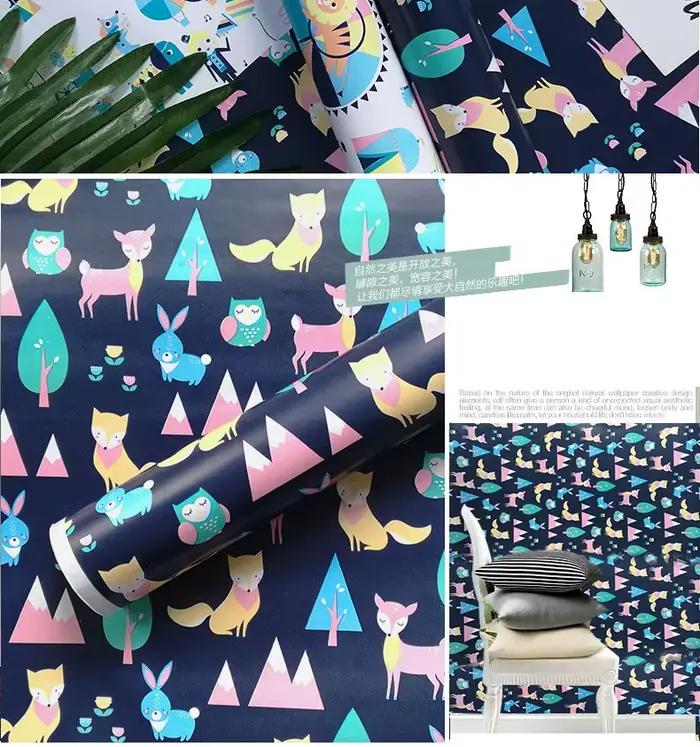 ‌ Fonds d'écran décor à la maison-papier peint adhésif floral pastel pour mur
