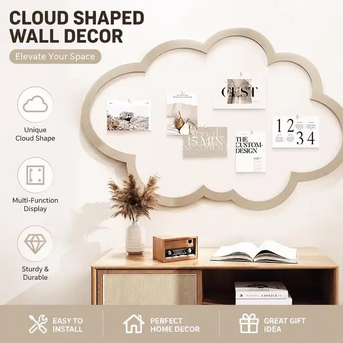 Tableau d'affichage mural créatif en forme de nuage pour photos