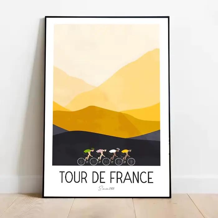 Affiche De vélo De montagne française