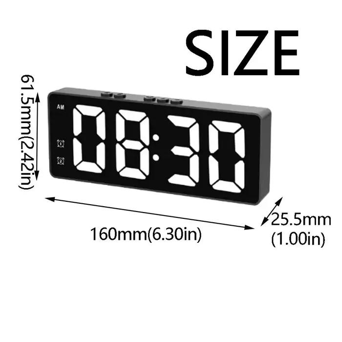 Horloge miroir LED avec affichage numérique
